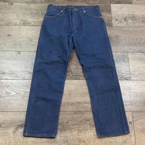 Vintage 70s/80s Wrangler Denim Blue Jeans Cowboy Cut Made in USA 13MWZ Sz 35x30